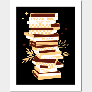 Stacked Pizza Boxes Posters and Art